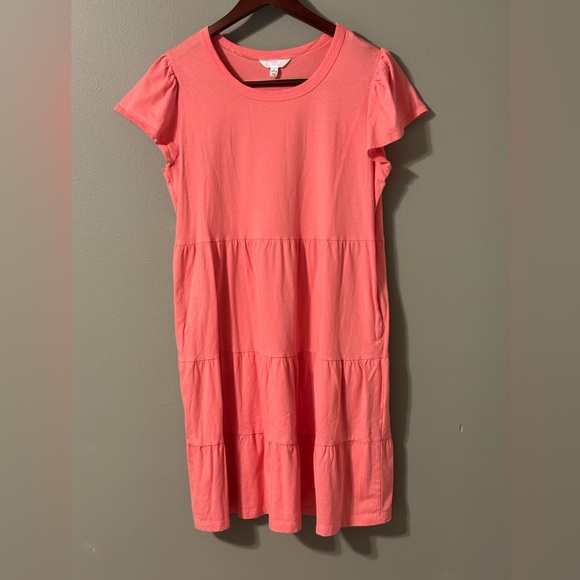 Time and Tru Coral Short Sleeve Dress - Picture 1 of 5